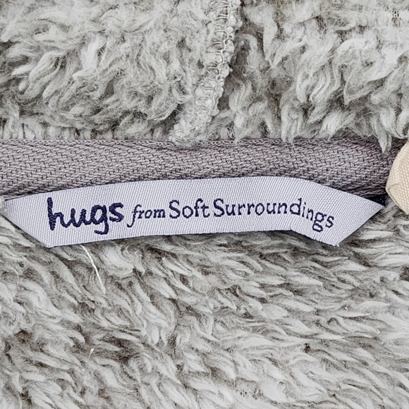 Hugs From Soft Surroundings Women's Fleece Drape Cardigan Sweater - OS - Picture 3 of 8